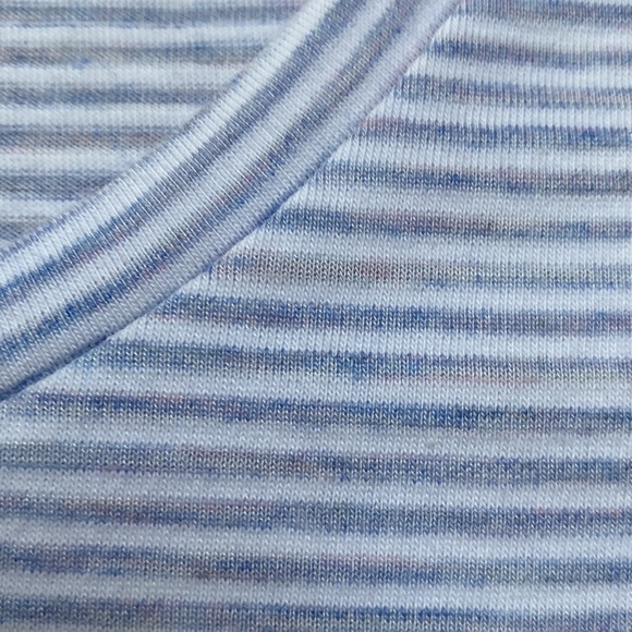 Loft Scoop Neck Striped Top ๐ Gray & White - Picture 14 of 16